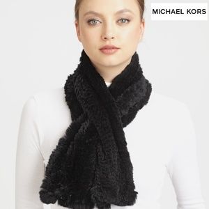 Michael Kors Rabbit Fur Pullthrough Scarf
